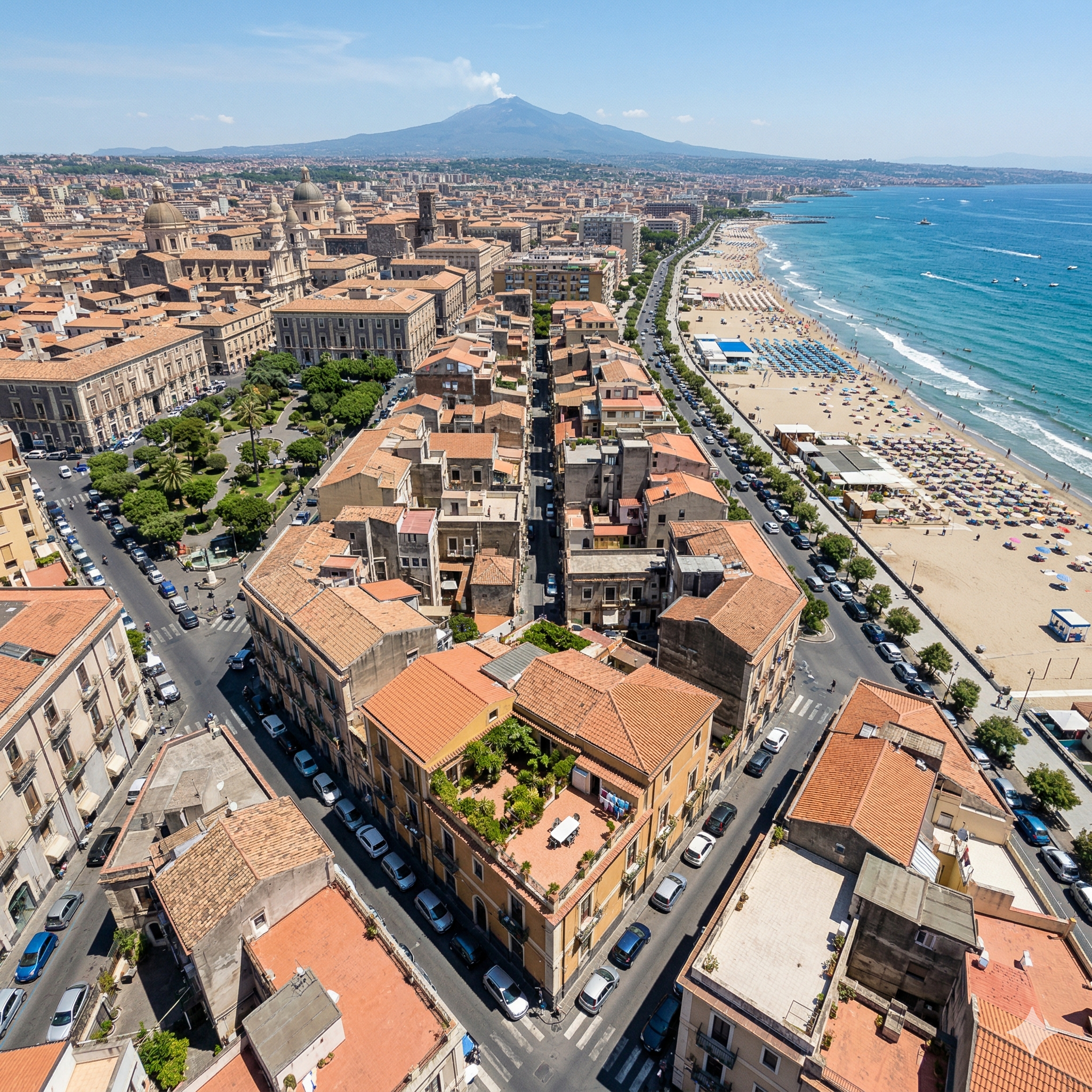 Catania with Mount Etna in the background